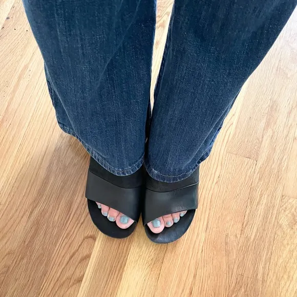 OTBT Black Heeled Mules