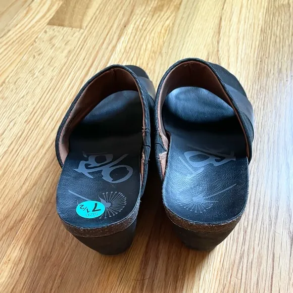 OTBT Black Heeled Mules