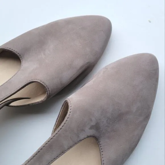 Paul Green Truffle Taupe Nubuck Maggie T-Strap Block Heel Shoes size 8