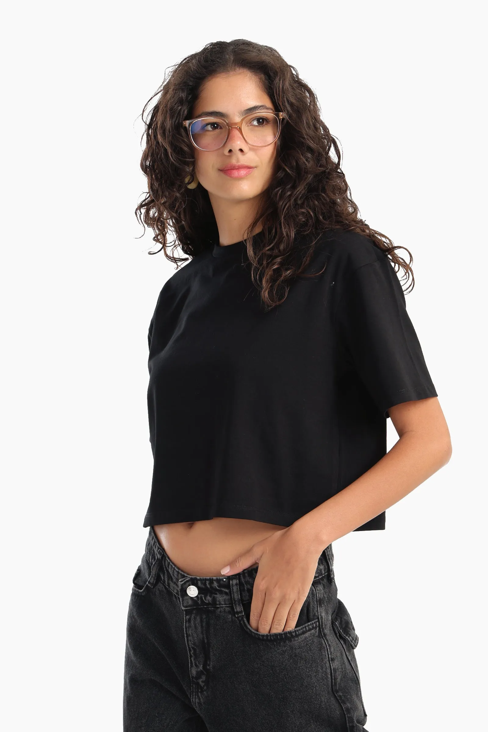 Plain Crop T-Shirt