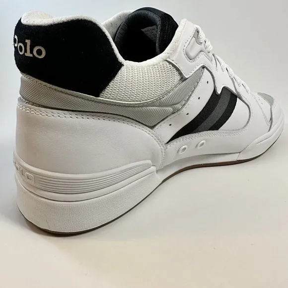 Polo Ralph Lauren Court Mid Pro Sneakers Men Size 11.5 Leather Shoes 17953 NWOBT