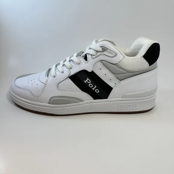 Polo Ralph Lauren Court Mid Pro Sneakers Men Size 11.5 Leather Shoes 17953 NWOBT
