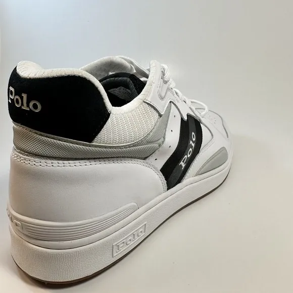 Polo Ralph Lauren Court Mid Pro Sneakers Men Size 11.5 Leather Shoes 17953 NWOBT