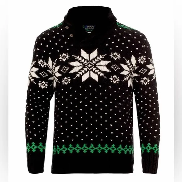Polo Ralph Lauren Snowflake Shawl Collar Sweater