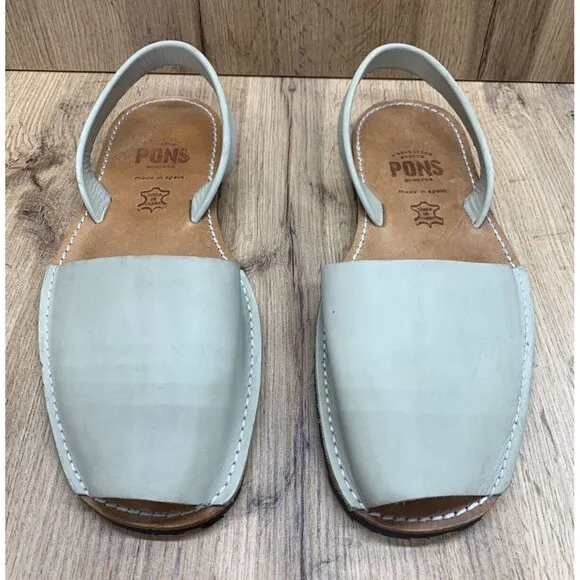 PONS Menorca Authentic Handcrafted Spanish Leather Sandals in Beige MENS US 13