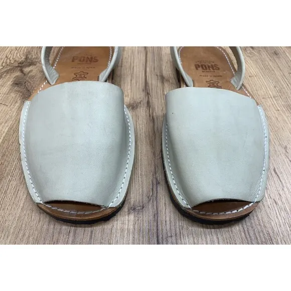 PONS Menorca Authentic Handcrafted Spanish Leather Sandals in Beige MENS US 13