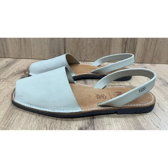 PONS Menorca Authentic Handcrafted Spanish Leather Sandals in Beige MENS US 13