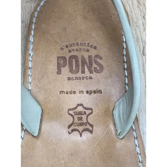 PONS Menorca Authentic Handcrafted Spanish Leather Sandals in Beige MENS US 13