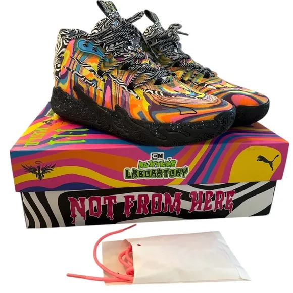PUMA Men's MELO x DEXTER'S LAB MB.03 Basketball Shoes Sneakers Size 8.5