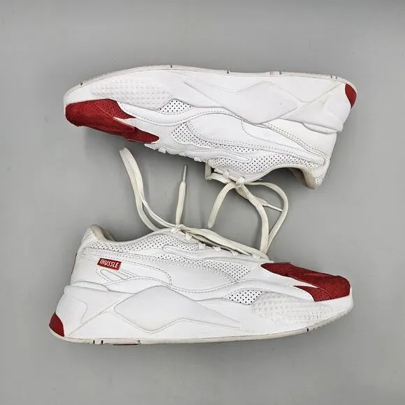 PUMA Mens Size 9 US VGC RS-X3 TMC 10th Anniversary White &amp; Red Athletic Sneakers