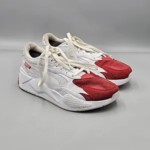 PUMA Mens Size 9 US VGC RS-X3 TMC 10th Anniversary White &amp; Red Athletic Sneakers