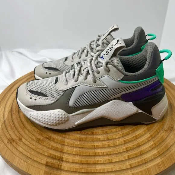 PUMA RS-X3 TRACKS UNISEX GRAY VIOLET SNEAKERS SIZE 6C