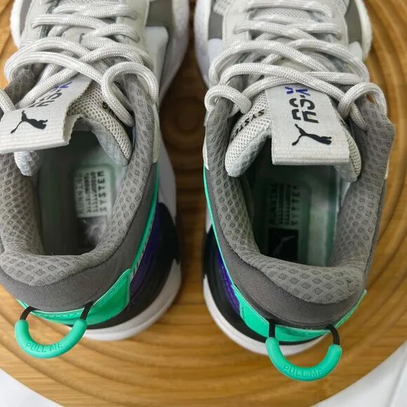 PUMA RS-X3 TRACKS UNISEX GRAY VIOLET SNEAKERS SIZE 6C