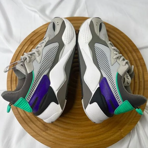 PUMA RS-X3 TRACKS UNISEX GRAY VIOLET SNEAKERS SIZE 6C
