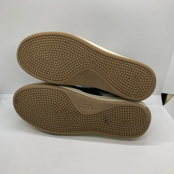Rag and Bone Retro Court Womens Size 38EU  7.5US Shoes Beige Black Dove Sneakers
