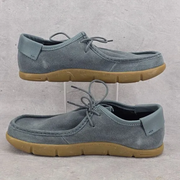 Rare Dead Stock‎ KALSO Earth Shoe Darby Mens  Negative Heel Denim Blue Size 11.5