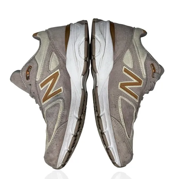 RARE New Balance 990v4 Women's Size‎ 9 Alabaster Suede Made In USA W990FA4