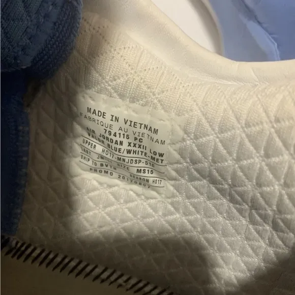 Rare Nike Air Jordan 32 UNC Carolina Blue Low Size 15 PE Promo Sample