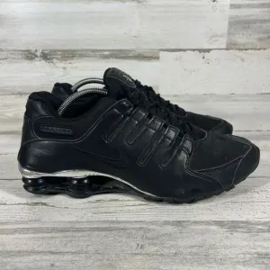 RARE Nike Men's Shox NZ PRM Triple Black Chrome Shoes‎ 536184-001 Size 11