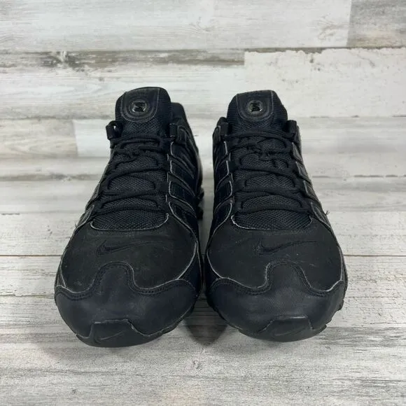 RARE Nike Men's Shox NZ PRM Triple Black Chrome Shoes‎ 536184-001 Size 11