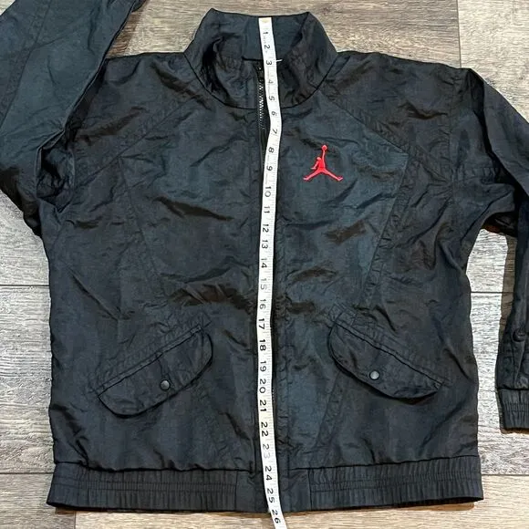RARE! Vintage 1988 Jordan Black MVP Full Zip Jacket Boys Large Women's Medium