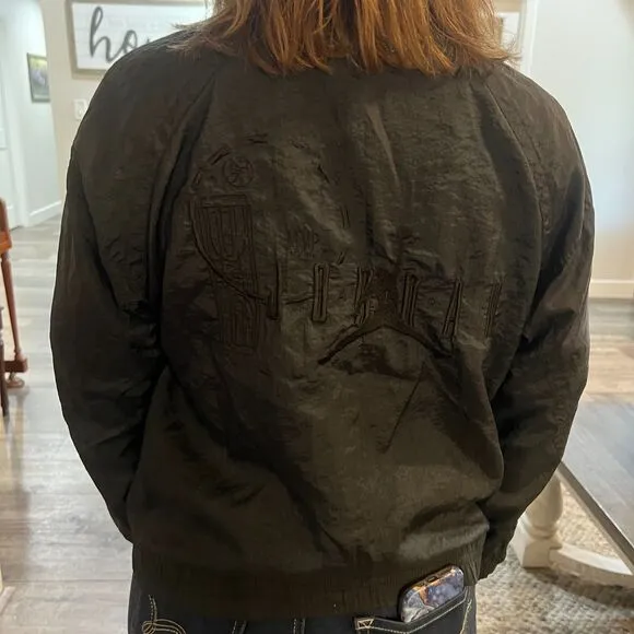 RARE! Vintage 1988 Jordan Black MVP Full Zip Jacket Boys Large Women's Medium