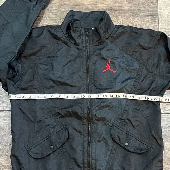 RARE! Vintage 1988 Jordan Black MVP Full Zip Jacket Boys Large Women's Medium
