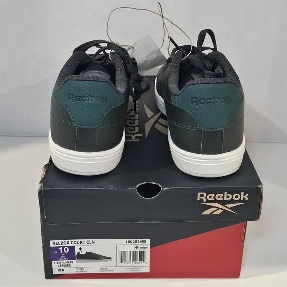 Reebok Court CLN Men's Tennis Shoes/Green-White / Size 10/New With Imperfect Box
