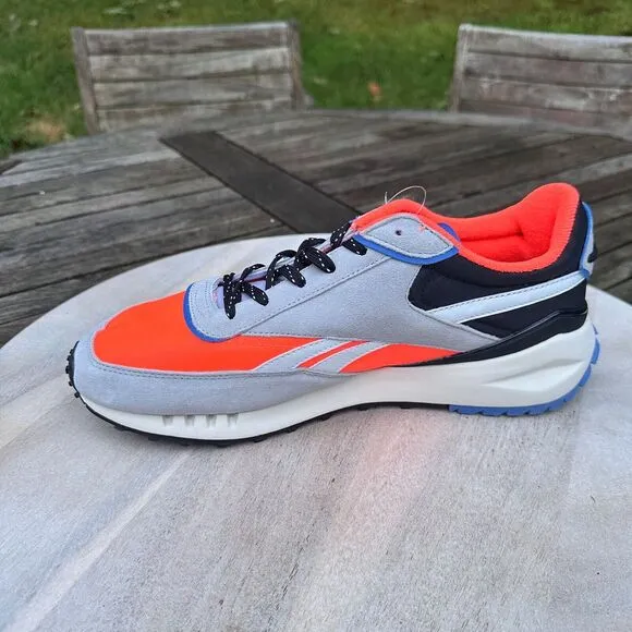 Reebok Mens Forte Racer Athletic Shoes Size 11 Pure Gray Twisted Coral Sneakers