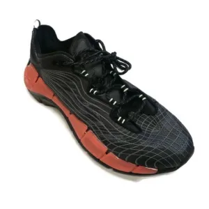 Reebok Mens Size 12 Zig Kinetica II Running Shoes FX9349 Core Black Orange Flare