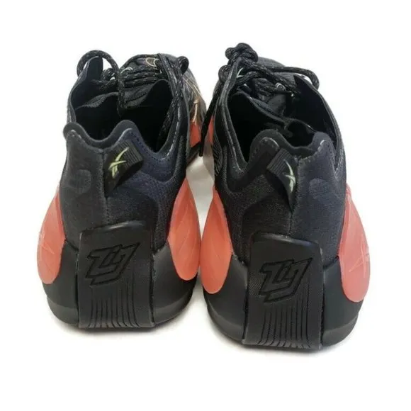Reebok Mens Size 12 Zig Kinetica II Running Shoes FX9349 Core Black Orange Flare