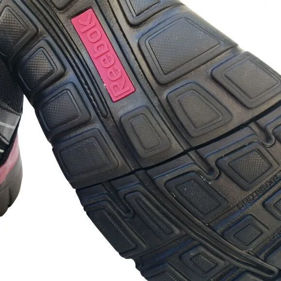 Reebok Men's Training‎ Sneakers Shoes Size 7.5 W Black Fuchsia Athletic Running
