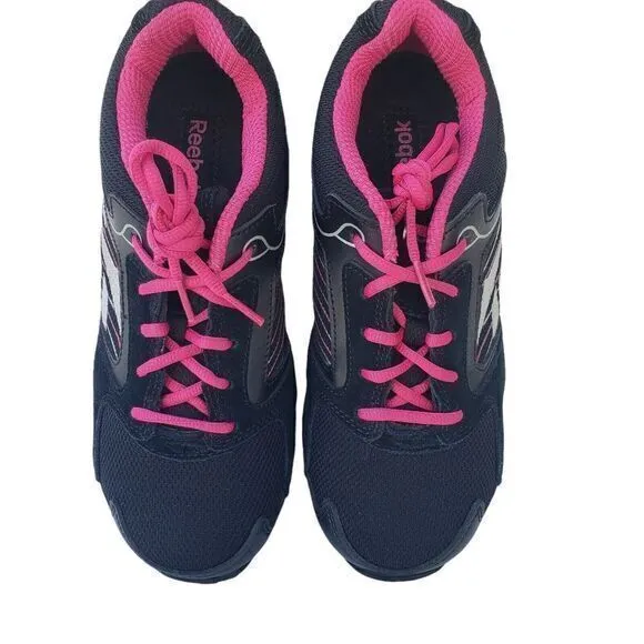 Reebok Men's Training‎ Sneakers Shoes Size 7.5 W Black Fuchsia Athletic Running