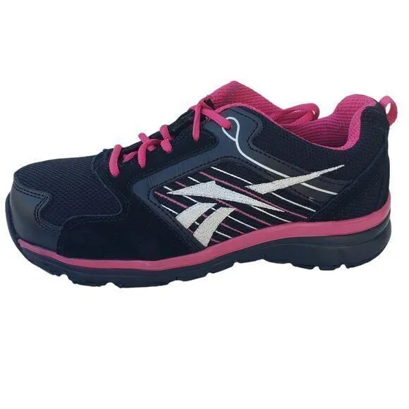 Reebok Men's Training‎ Sneakers Shoes Size 7.5 W Black Fuchsia Athletic Running