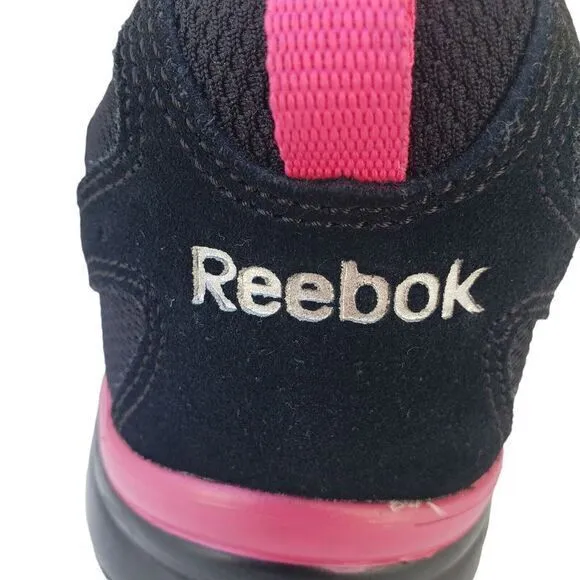 Reebok Men's Training‎ Sneakers Shoes Size 7.5 W Black Fuchsia Athletic Running