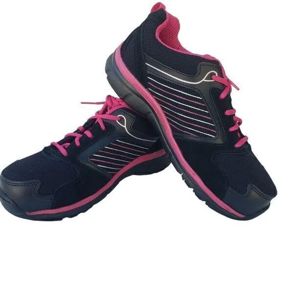 Reebok Men's Training‎ Sneakers Shoes Size 7.5 W Black Fuchsia Athletic Running