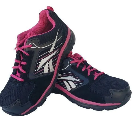 Reebok Men's Training‎ Sneakers Shoes Size 7.5 W Black Fuchsia Athletic Running