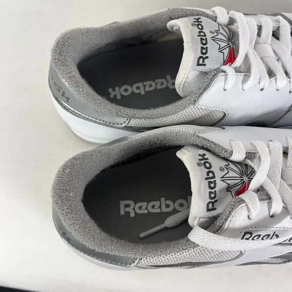Reebok Phase 1 Pro MU Men's 9 White Leather Lace Up Low Running Athletic Shoes