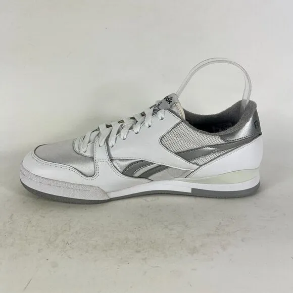 Reebok Phase 1 Pro MU Men's 9 White Leather Lace Up Low Running Athletic Shoes