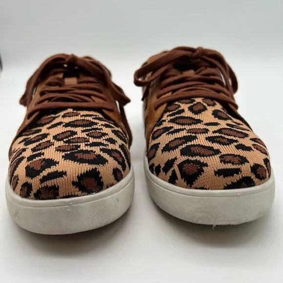 ROCKPORT Shoes Women Size 6W Brown Parissa Leopard Classic Platform Work Sneaker