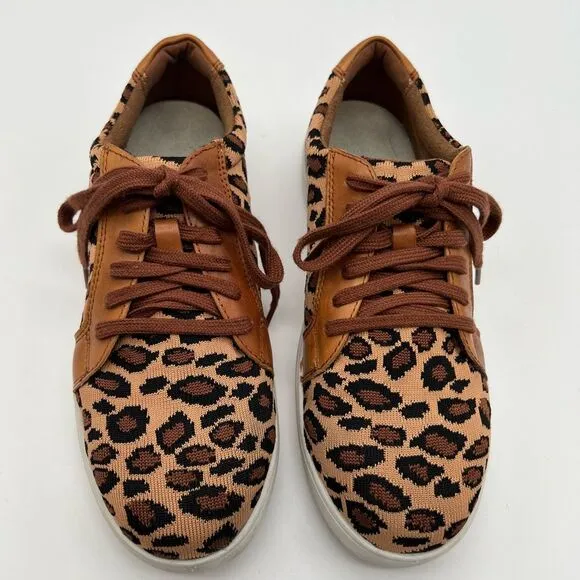 ROCKPORT Shoes Women Size 6W Brown Parissa Leopard Classic Platform Work Sneaker
