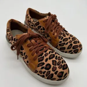 ROCKPORT Shoes Women Size 6W Brown Parissa Leopard Classic Platform Work Sneaker