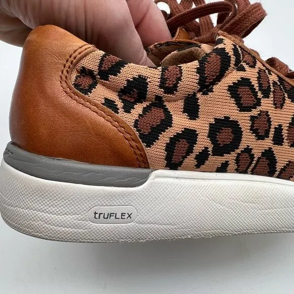 ROCKPORT Shoes Women Size 6W Brown Parissa Leopard Classic Platform Work Sneaker