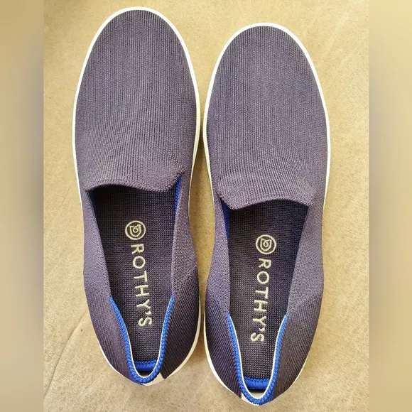 Rothy's The Original Slip On Sneaker In Dark Navy Size Womens 9.5