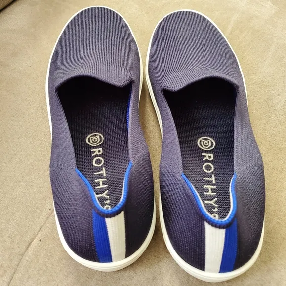 Rothy's The Original Slip On Sneaker In Dark Navy Size Womens 9.5