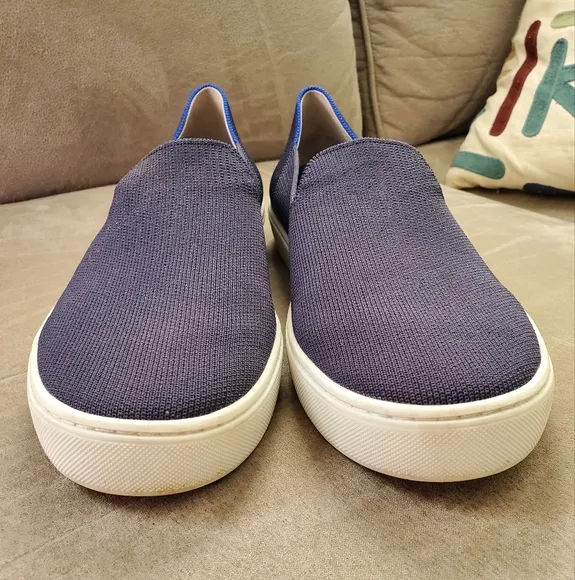 Rothy's The Original Slip On Sneaker In Dark Navy Size Womens 9.5