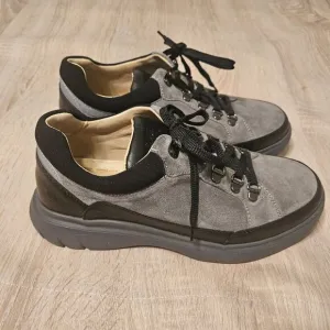 Samuel Hubbard Performance Walker Shoes Mens Size 8.5 W Gray Leather Shoes