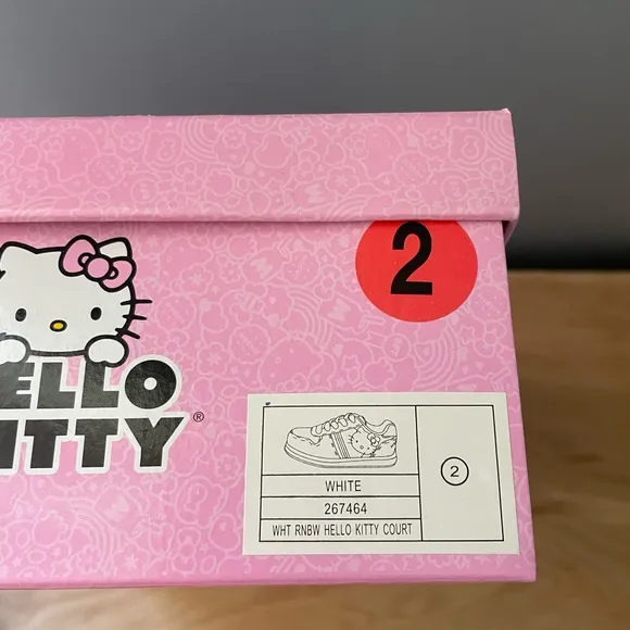 Sanrio Hello Kitty Kids White Rainbow Sneakers Shoes