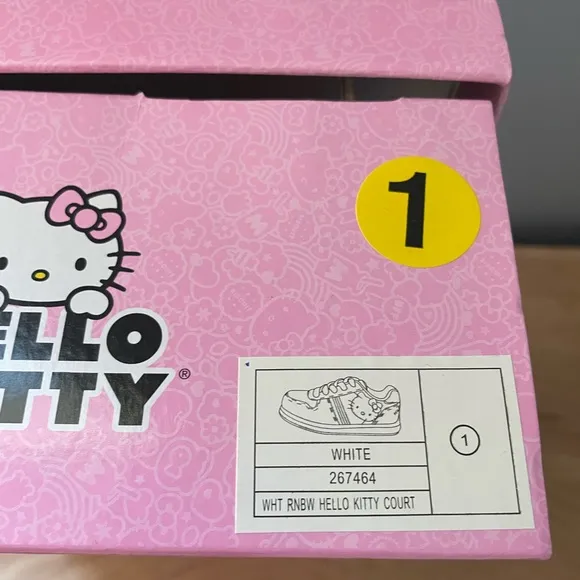 Sanrio Hello Kitty Kids White Rainbow Sneakers Shoes
