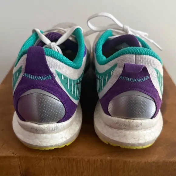 SAUCONY Endorphin Speed 2 Women's White Yellow Purple Running Shoes Size 9.5
